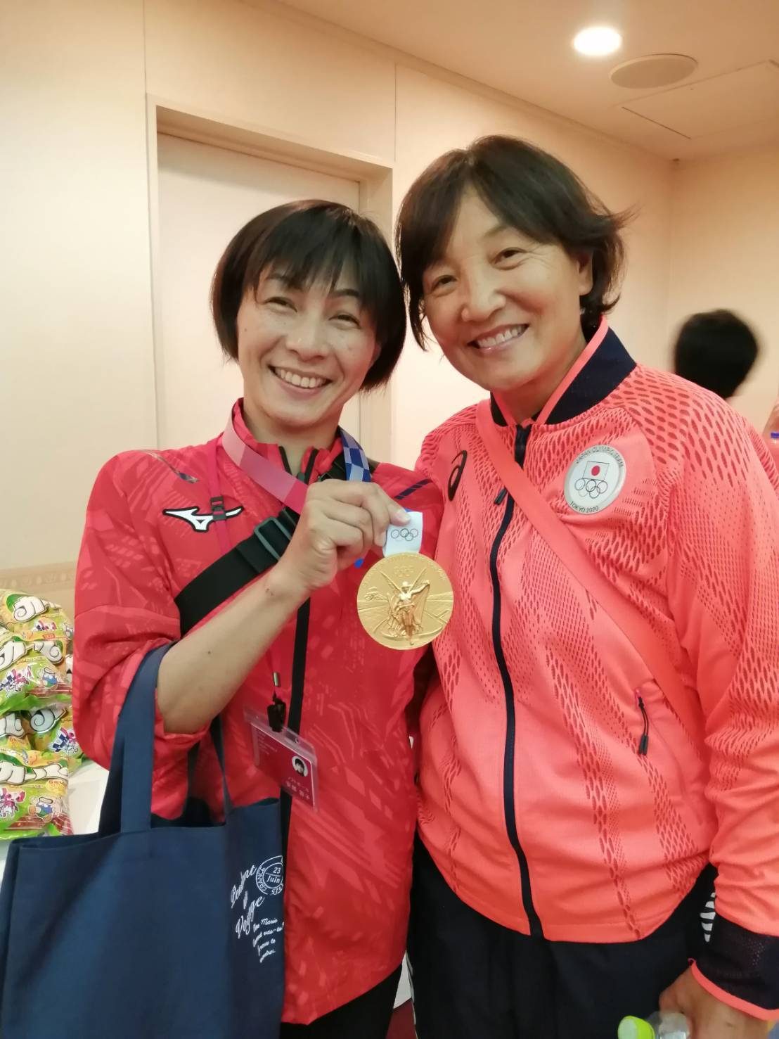 宇津木麗華選手と土田君枝